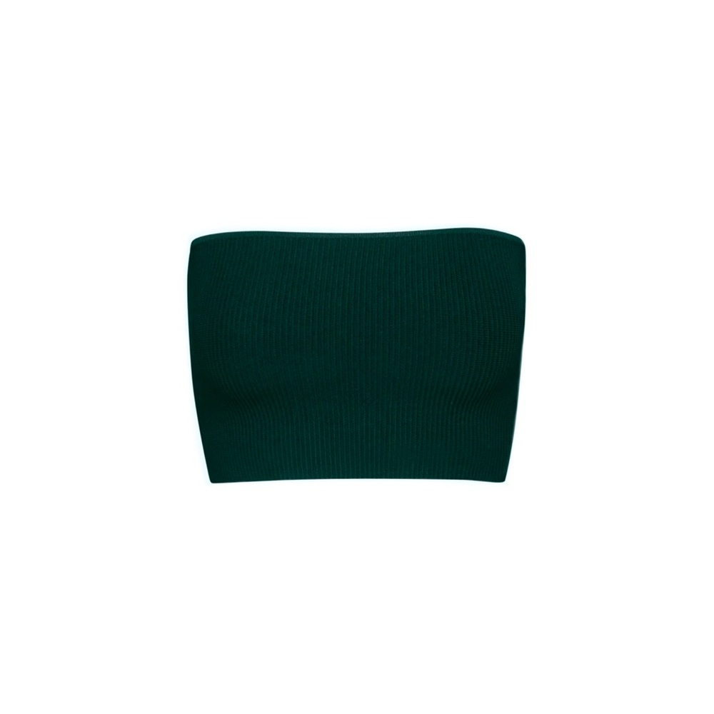 Aritzia Babaton sculpt knit tube top Hunter green